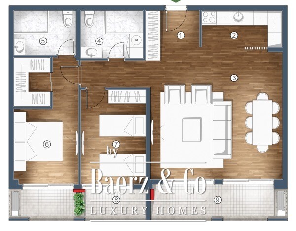 photo 12 Seaview Two Bedroom Apartment with Two Bathrooms in New Building