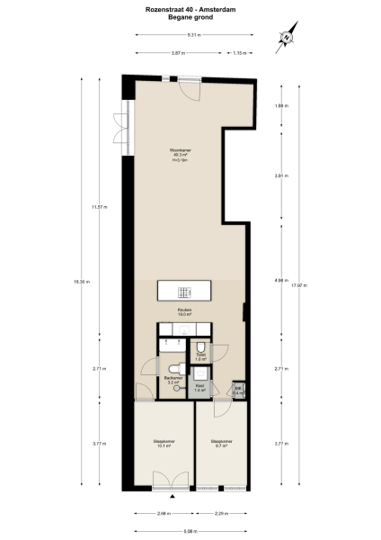 Floor Plan 1 - Rozenstraat 40