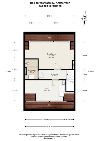 Floor Plan 5 - Bos en Vaartlaan 22