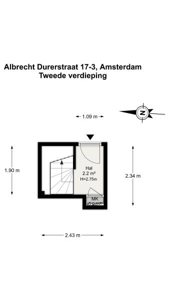 Floor Plan 1 - Albrecht Dürerstraat 17 3