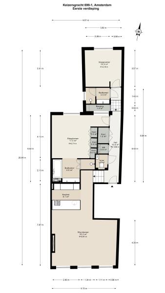 Floor Plan 1 - Keizersgracht 699 B