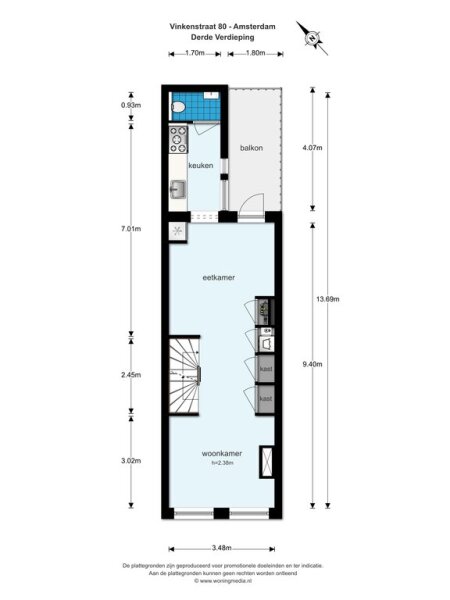Floor Plan 1 - Vinkenstraat 80 D