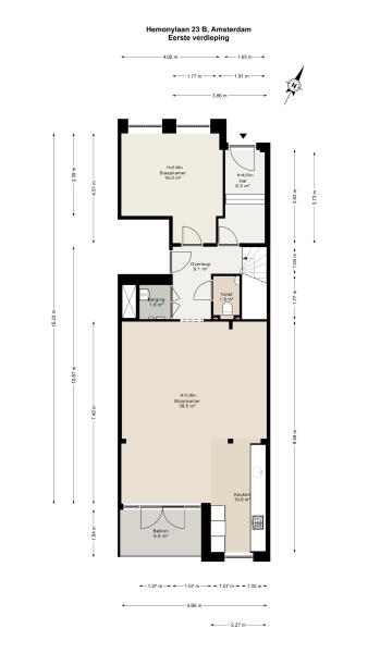 Floor Plan 1 - Hemonylaan 23 B