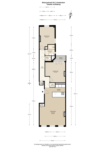 Floor Plan 1 - Blasiusstraat 34 2