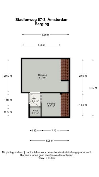 Floor Plan 3 - Stadionweg 67 3